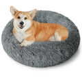 24 Inch Calming Donut Dog Bed for Small Dogs, Anti-Anxiety Cozy Soft round Pet Bed, Fluffy Washable Dog Bed for Small Medium Dogs and Cats